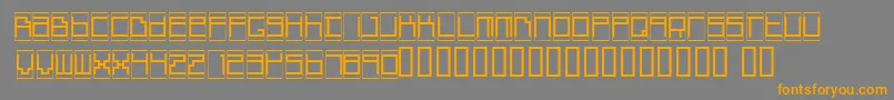 Boxtop   Font – Orange Fonts on Gray Background