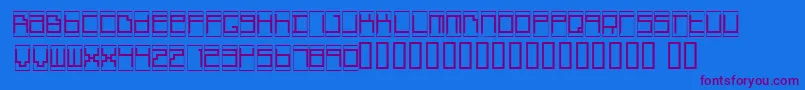 Boxtop   Font – Purple Fonts on Blue Background