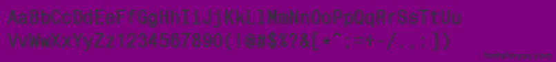 Mnc57C Font – Black Fonts on Purple Background