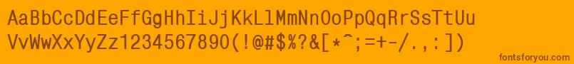 Mnc57C Font – Brown Fonts on Orange Background