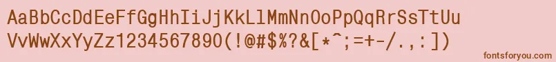Mnc57C Font – Brown Fonts on Pink Background