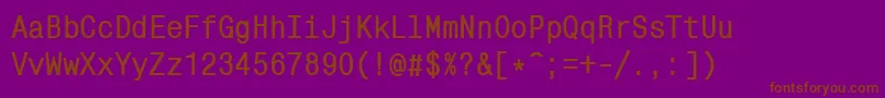 Mnc57C Font – Brown Fonts on Purple Background