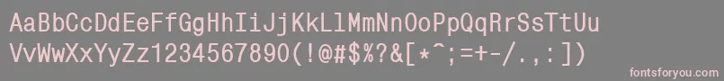 Mnc57C Font – Pink Fonts on Gray Background