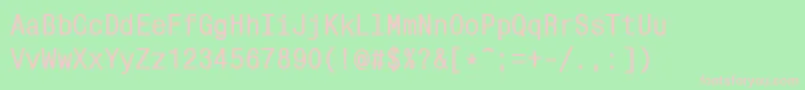 Mnc57C Font – Pink Fonts on Green Background