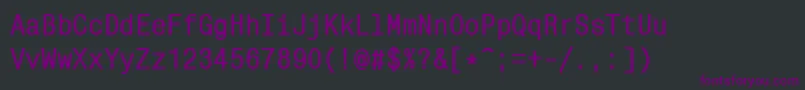 Шрифт Mnc57C – фиолетовые шрифты на чёрном фоне