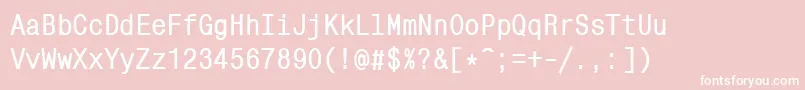 Mnc57C Font – White Fonts on Pink Background