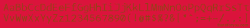 BPmonoフォントについての詳細 フォントBPmono – 赤い背景に茶色の文字