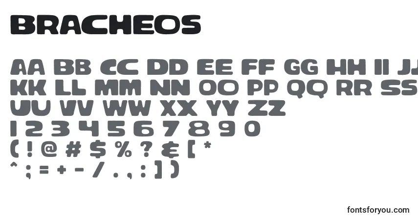 Bracheos (121982)-fontti – aakkoset, numerot, erikoismerkit