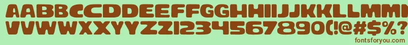 Bracheos Font – Brown Fonts on Green Background