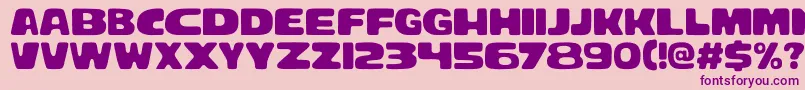 Bracheos Font – Purple Fonts on Pink Background