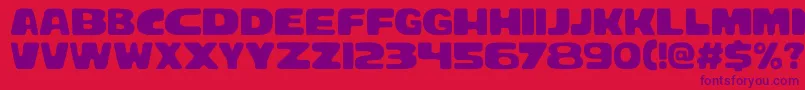 Bracheos Font – Purple Fonts on Red Background