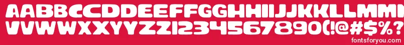Bracheos Font – White Fonts on Red Background
