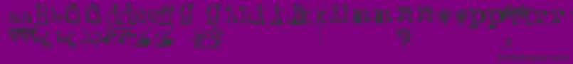 Fonte Bracille – fontes pretas em um fundo violeta