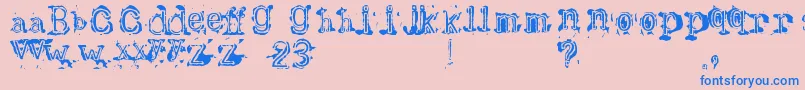 Bracille Font – Blue Fonts on Pink Background