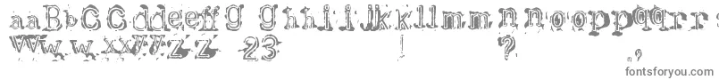 フォントBracille – 白い背景に灰色の文字