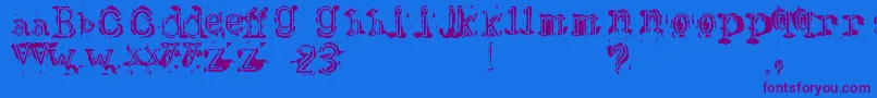 Bracille Font – Purple Fonts on Blue Background