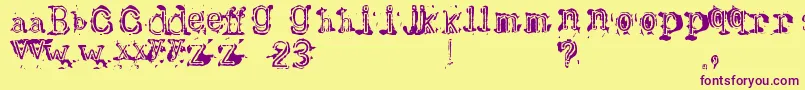 Bracille Font – Purple Fonts on Yellow Background