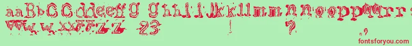 Bracille Font – Red Fonts on Green Background