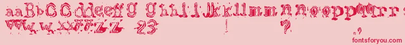 Bracille Font – Red Fonts on Pink Background