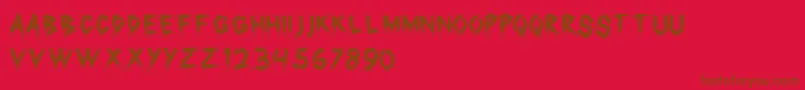 Brack Font – Brown Fonts on Red Background