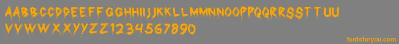 Brack-Schriftart – Orangefarbene Schriften auf grauem Hintergrund