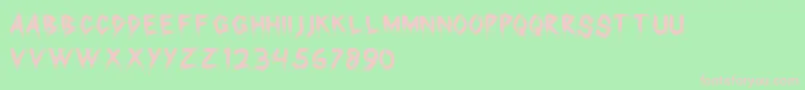 Brack Font – Pink Fonts on Green Background