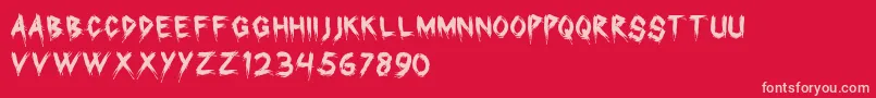 Brack Font – Pink Fonts on Red Background