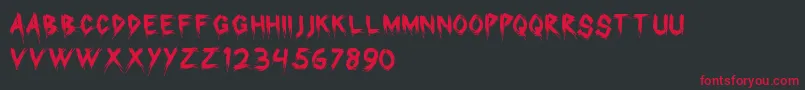 Brack Font – Red Fonts on Black Background