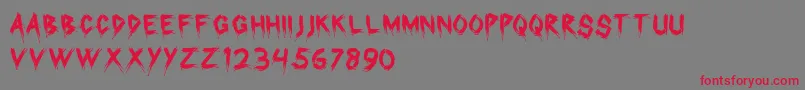 Brack Font – Red Fonts on Gray Background