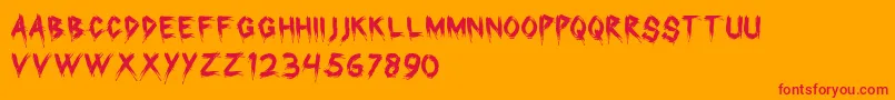 Brack Font – Red Fonts on Orange Background