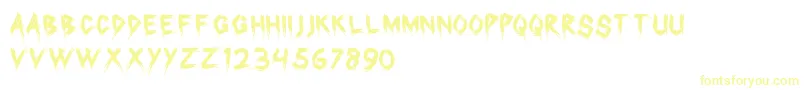 Brack Font – Yellow Fonts on White Background