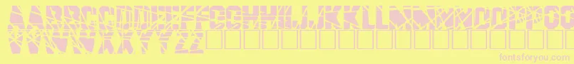 BRAD Font – Pink Fonts on Yellow Background