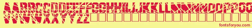 BRAD Font – Red Fonts on Yellow Background