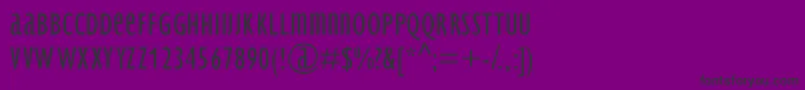 BradburySans Light Font – Black Fonts on Purple Background