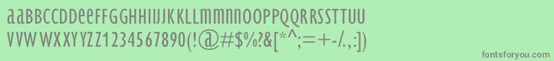 BradburySans Light Font – Gray Fonts on Green Background