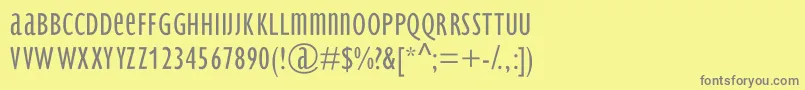 BradburySans Light Font – Gray Fonts on Yellow Background