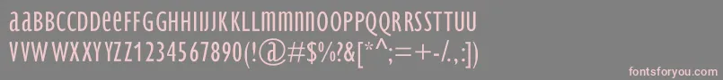 BradburySans Light Font – Pink Fonts on Gray Background
