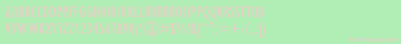 BradburySans Light Font – Pink Fonts on Green Background