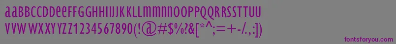 BradburySans Light Font – Purple Fonts on Gray Background