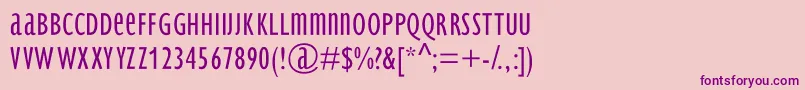 BradburySans Light Font – Purple Fonts on Pink Background