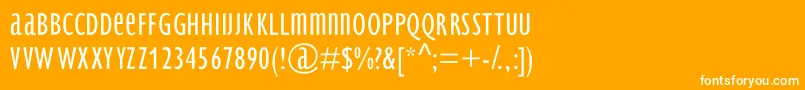 BradburySans Light Font – White Fonts on Orange Background