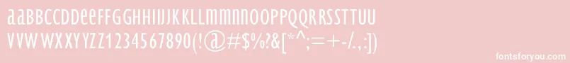 BradburySans Light Font – White Fonts on Pink Background
