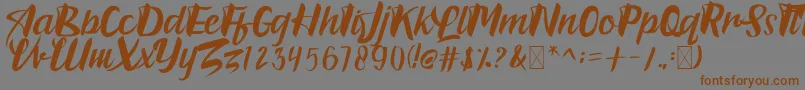 Bradles Font – Brown Fonts on Gray Background