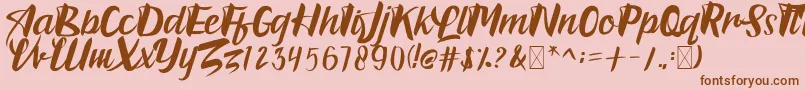 Bradles Font – Brown Fonts on Pink Background