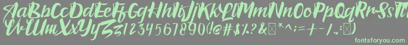 Bradles Font – Green Fonts on Gray Background
