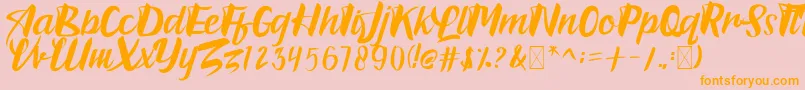 Bradles Font – Orange Fonts on Pink Background