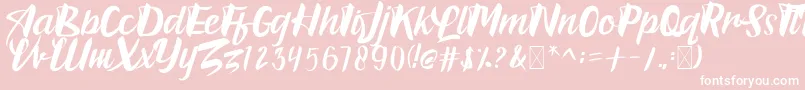 More about Bradles Font Bradles Font – White Fonts on Pink Background