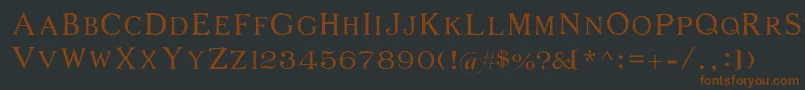 Middages-fontti – ruskeat fontit mustalla taustalla
