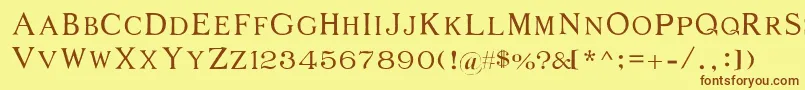 Middages Font – Brown Fonts on Yellow Background