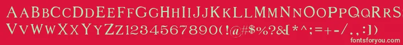 Middages Font – Green Fonts on Red Background